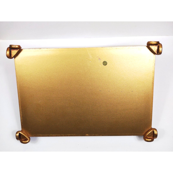 Vintage Mid Century Modern Footed Wooden Mail Letter Desk Organizer Ornate NICE! - Picture 5 of 14